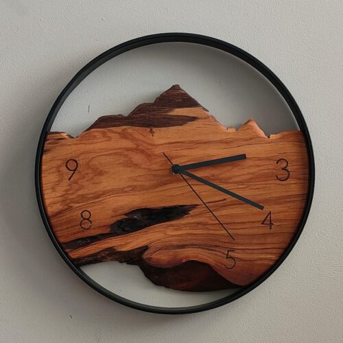 orologio-monviso-ulivo Orologio in legno di Ulivo ⌀35