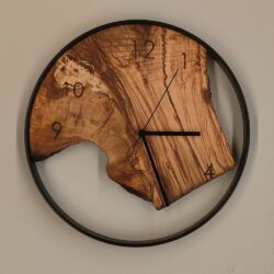 orologio-ulivo-5 Orologio in legno di Ulivo ⌀35