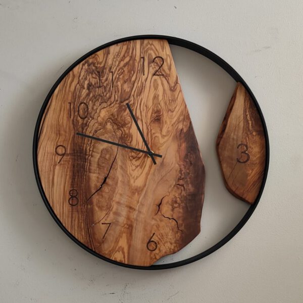 Orologio in legno di Ulivo ⌀50