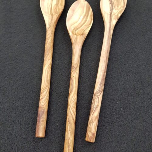 Cucchiaio manico tondo in ulivo 30-31 cm