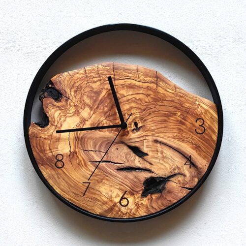 Orologio in legno di Ulivo ⌀35