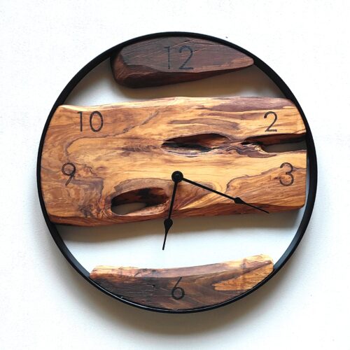 Orologio in legno di Ulivo ⌀50