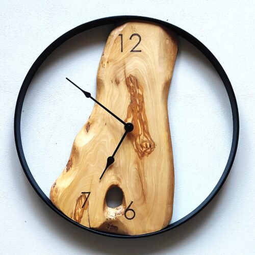Orologio in legno di Ulivo ⌀50
