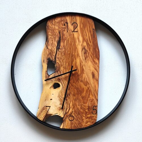Orologio in legno di Ulivo ⌀50