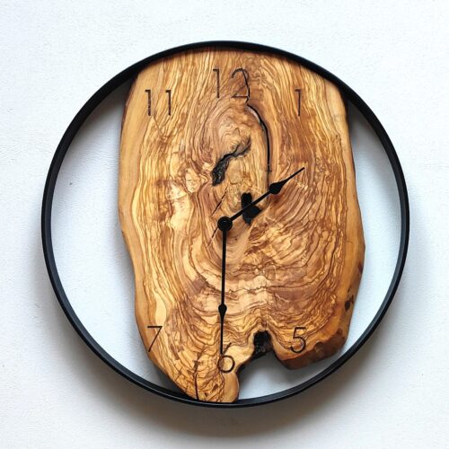 Orologio in legno di Ulivo ⌀50