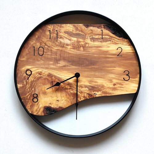 Orologio in legno di Ulivo ⌀50